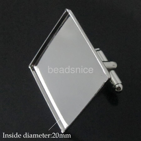 Cuff  link blank IP plated nickel-free lead-safe